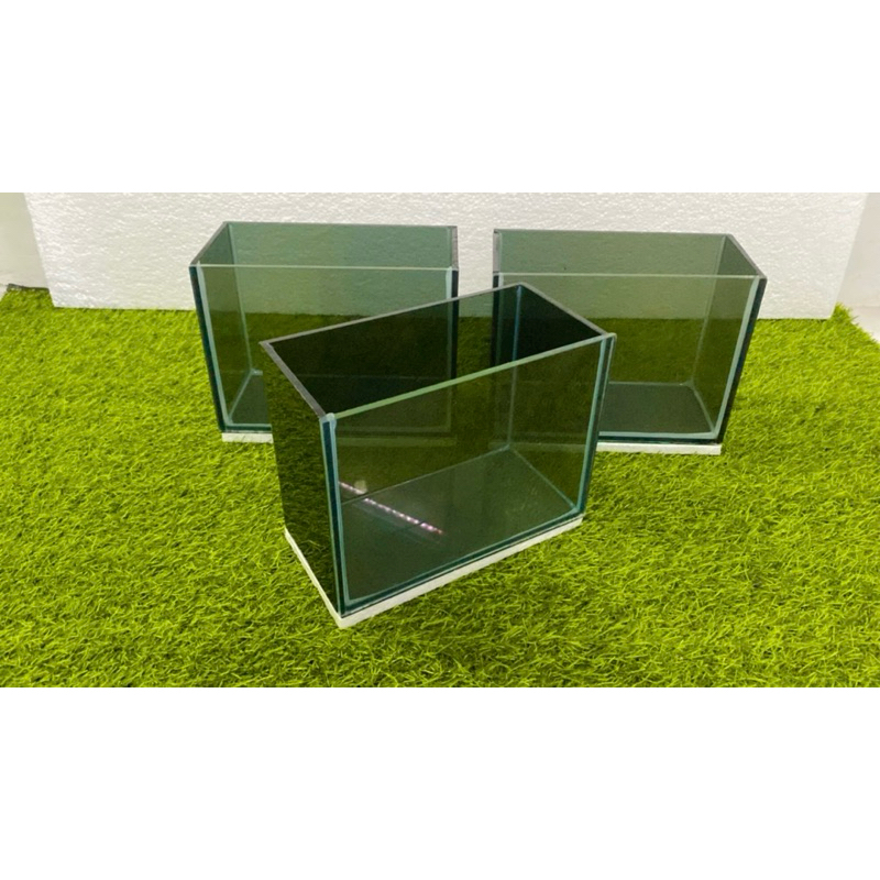 aquarium mini ukur 20.10.15 kaca 5mm full riben depan bening/aquarium guppy/soliter cupang/aquarium 