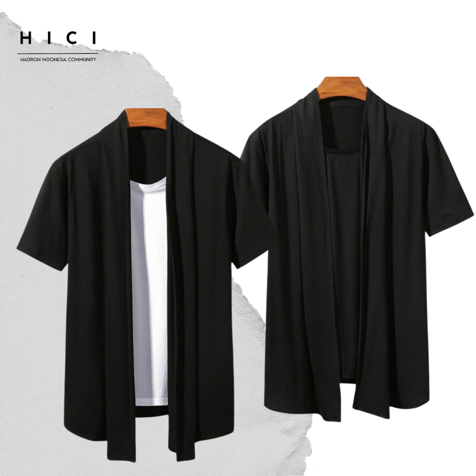 HICI Tshirt Blazer Bayur Pria Kaos Lengan Pendek inner dalam Manyatu Blazer Pria