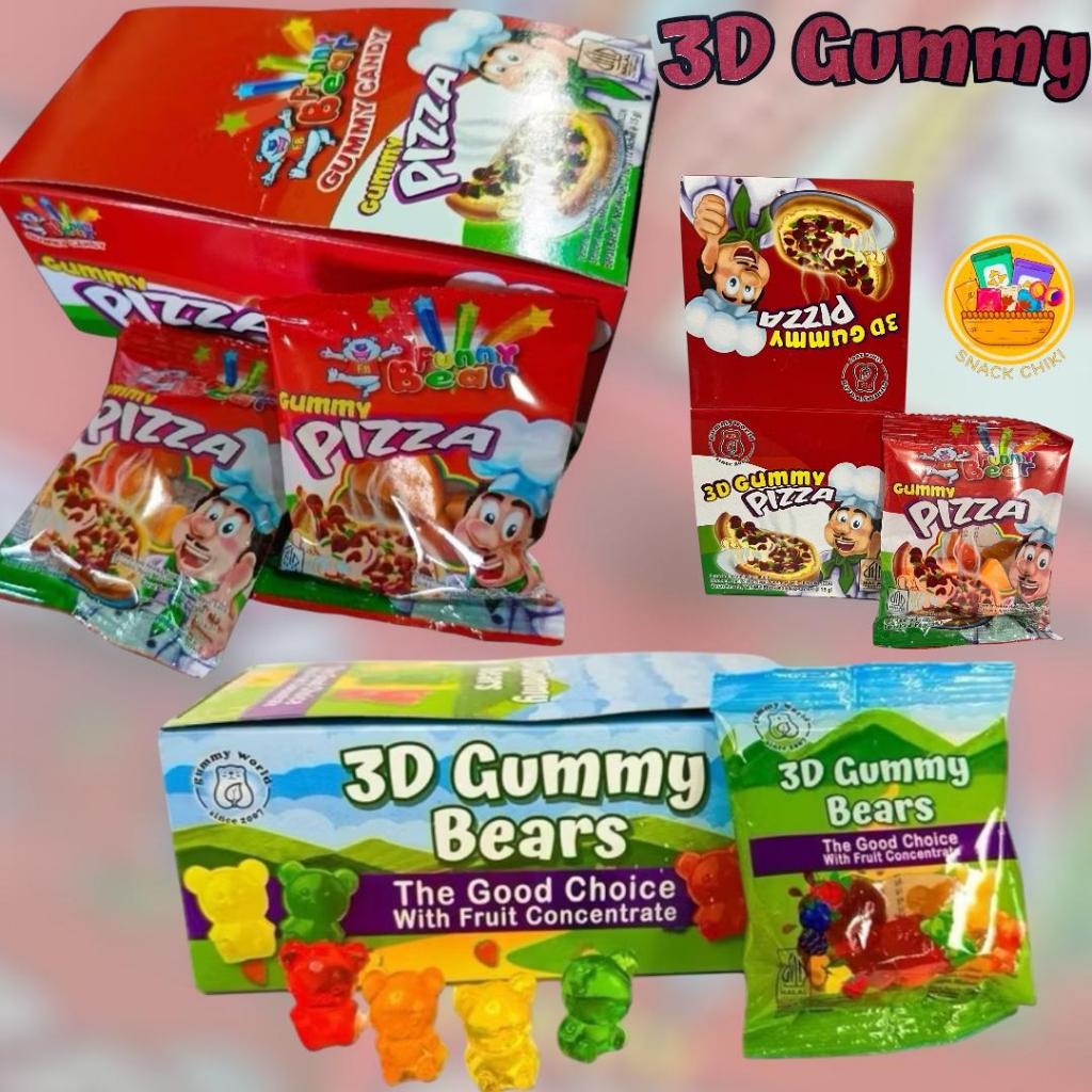 

YUPI GUMMY 3D BEAR AND PIZZA 1 BOX 12 PCS