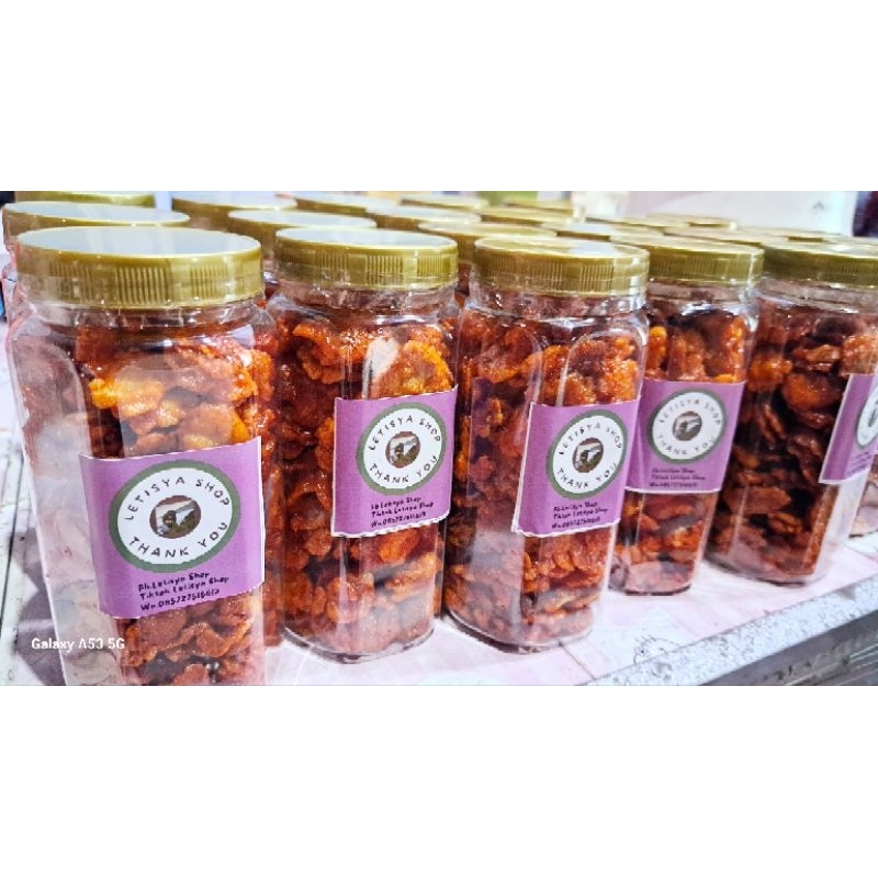 

Emping gepuk pedas toples 600 ml