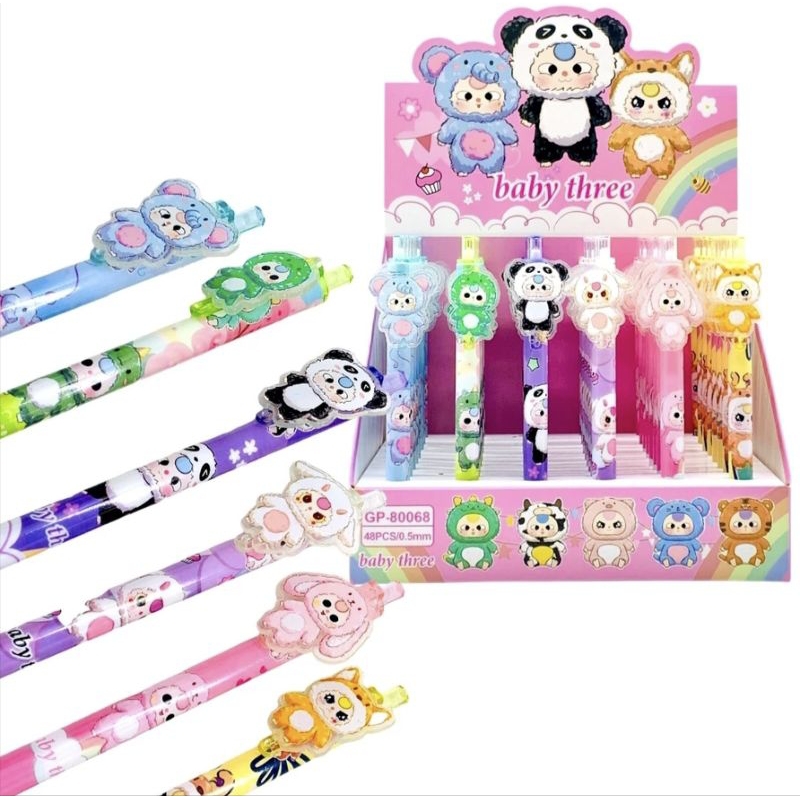 

(6 PCS) PULPEN GEL GP-80068 BABY THREE ACRYLIC CLIP (0.5mm) / GEL PEN / PENA VIRAL - BONEKA CO RESI BB3 SIAP KIRIM READY STOK INDONESIA - MATA AIR MATA MARAH SECRET BABY THREE LUCKY CAT - BIG HEAD - LILLY BUNNY - BARONGSAI - MACARON Boneka Baby Three