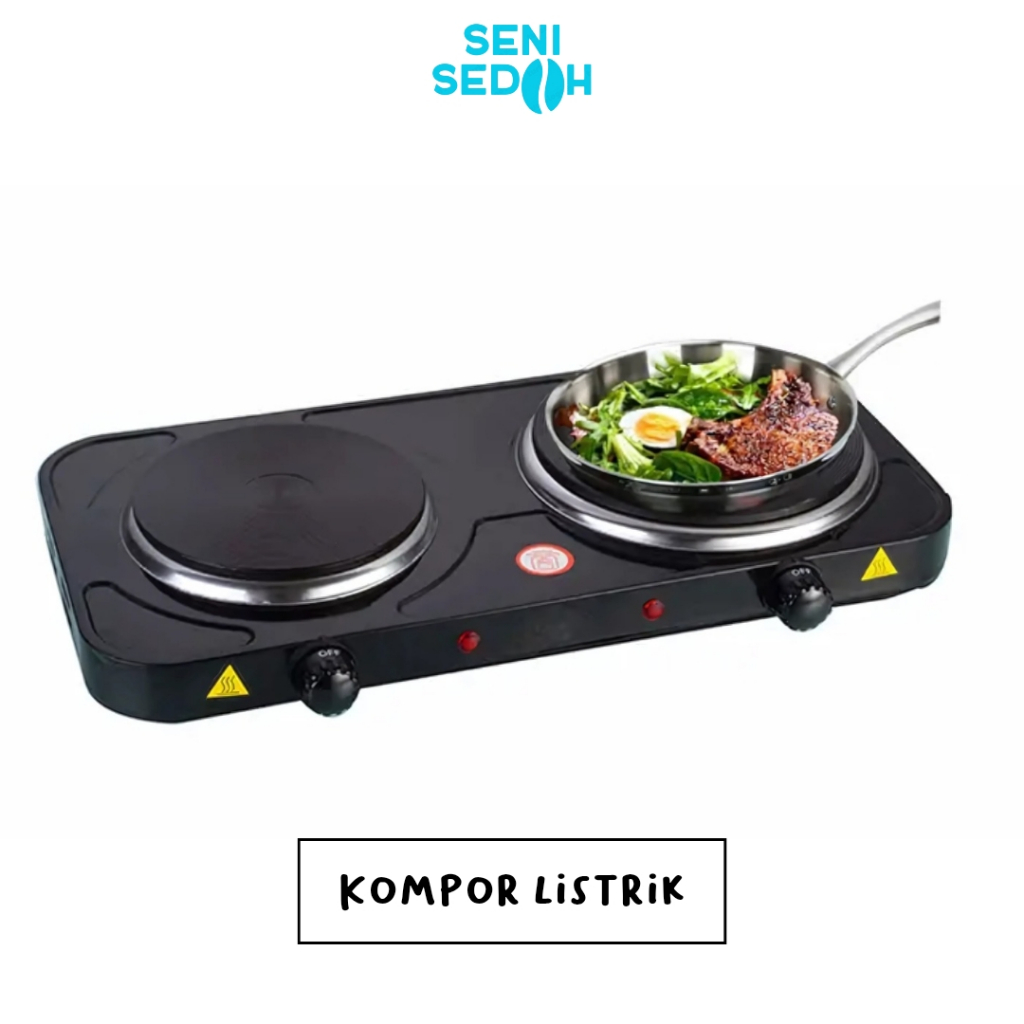 Kompor Listrik 2 Tungku Portable 2000W