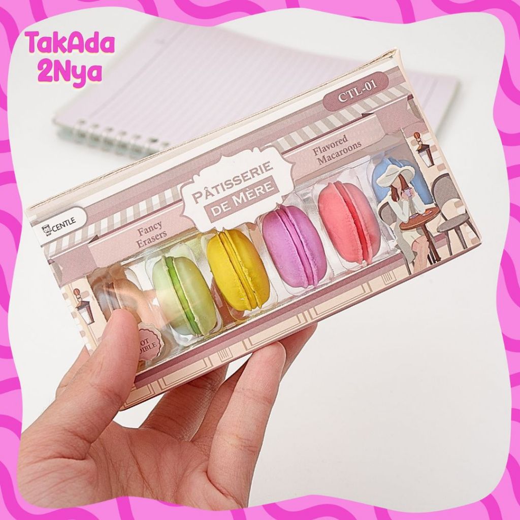 

Penghapus Macaroon Eraser Karakter Cake Kue Kering Warna Warni Murah Lucu Unik Miniatur Eraser