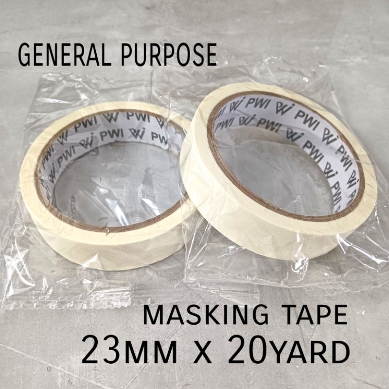 

Masking Tape Cream PWI 23mm x 20yard / Isolasi Kertas