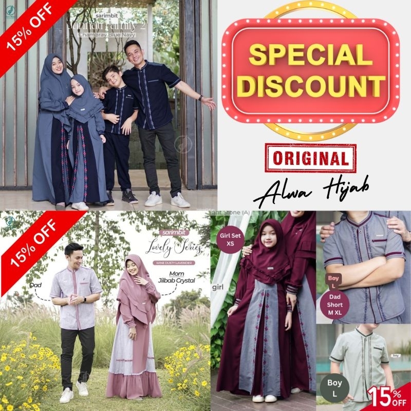 SARIMBIT ALWA HIJAB JANNATI LOVELY FAMILY FAMSET LEBARAN TERBARU SARIMBITTERBARU KELUARGA MUSLIM SYA