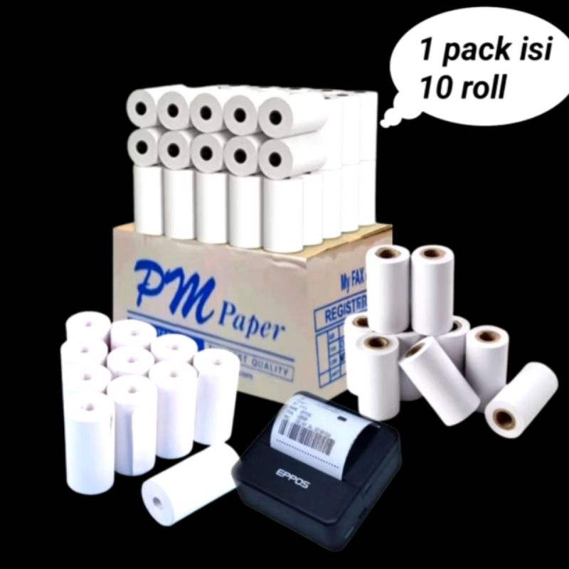 

KERTAS ROLL STRUK KASIR THERMAL PAPER 57x30 PRINTER BLUETOOTH