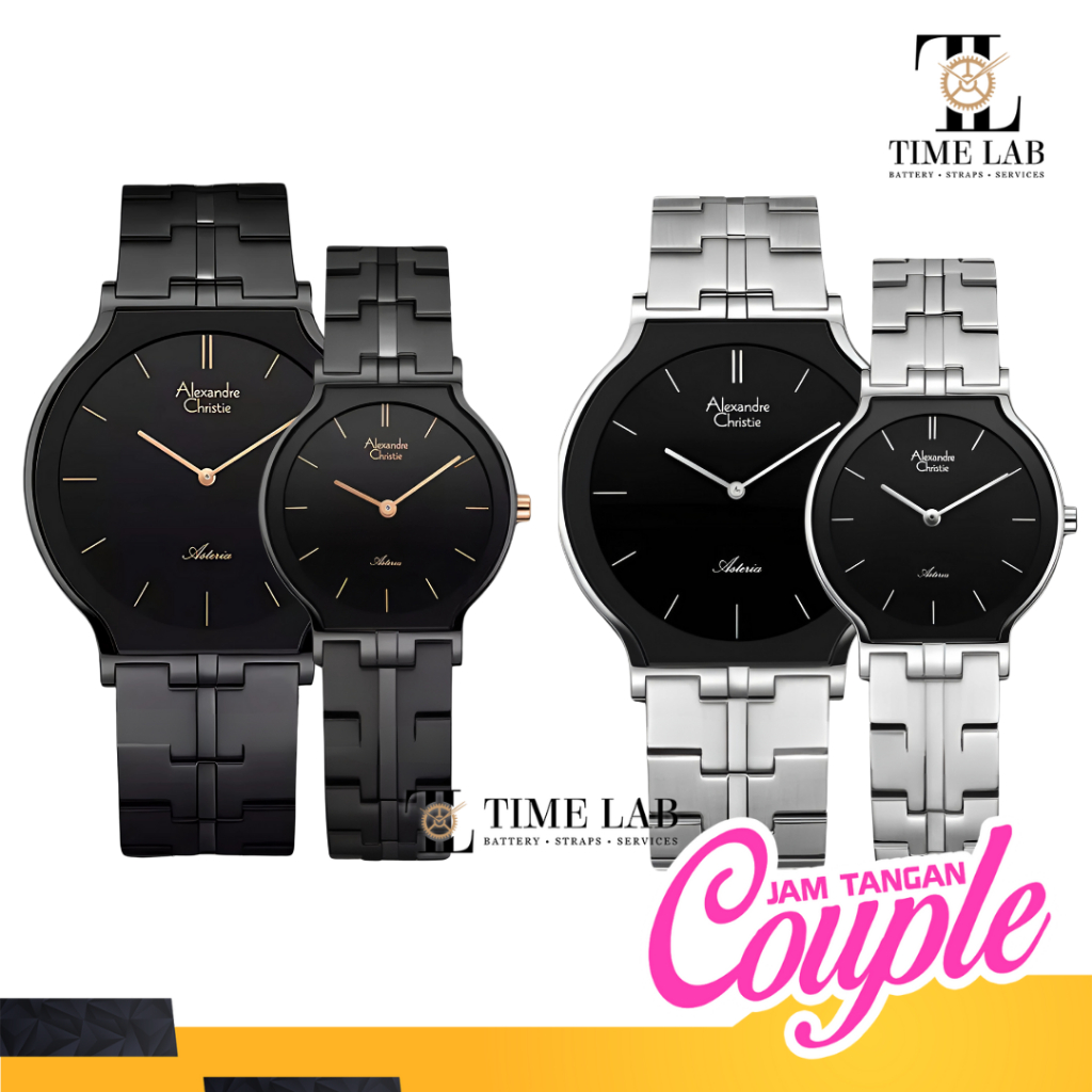 JAM TANGAN COUPLE WANITA & PRIA ALEXANDRE CHRISTIE AC8410 / AC 8410 ORIGINAL BERGARANSI