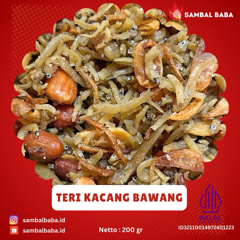 

Teri Kacang Bawang 200gram Full Teri medan