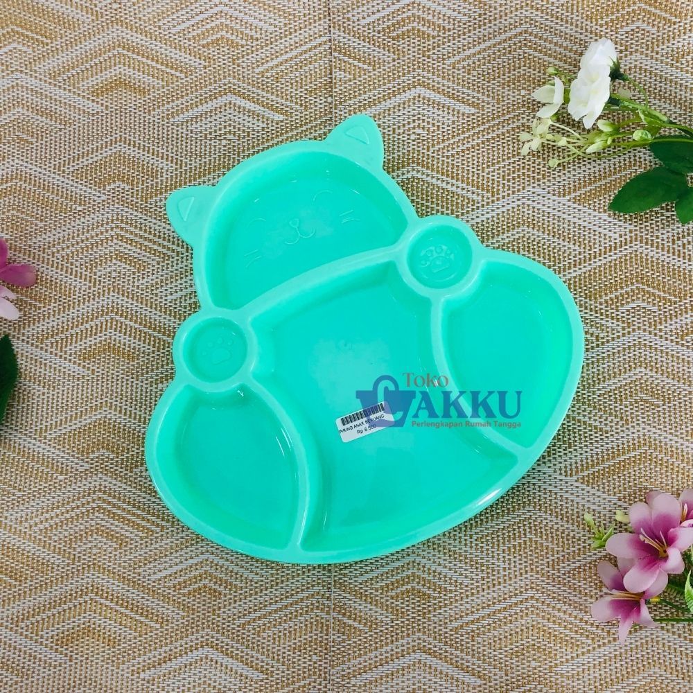 Piring Beruang 6 Sekat | Tempat Sajian Makan Anak Motif Karakter Hewan