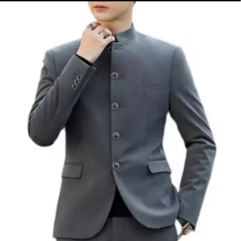 HOT DEALS Jas Semi Koko Saku Tutup /Jas Santri/Jas Mandarin Kancing garuda/Jas Koko Pria Mandarin