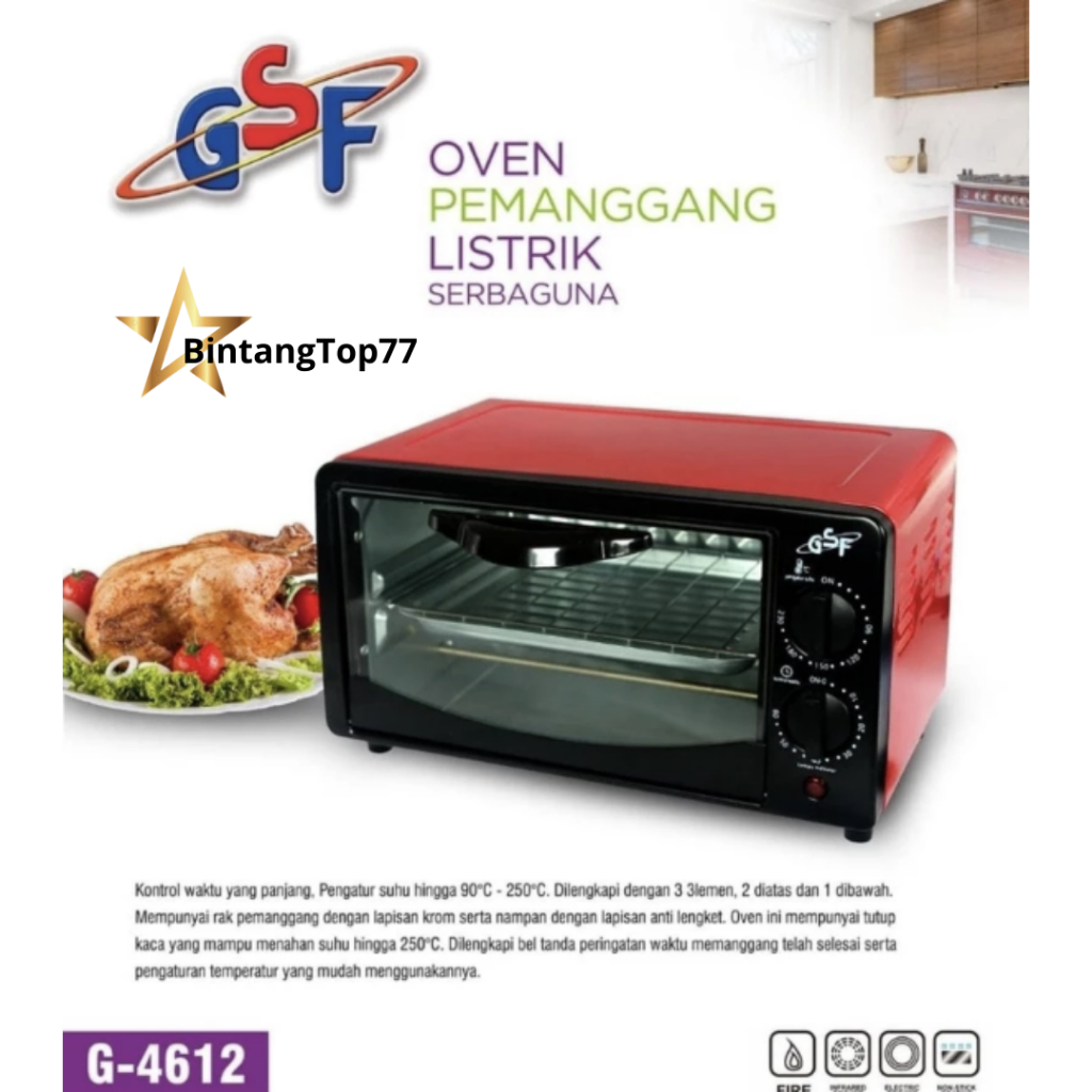 GSF Oven Listrik G-4612 / Oven Pemanggang Kecil Serbaguna