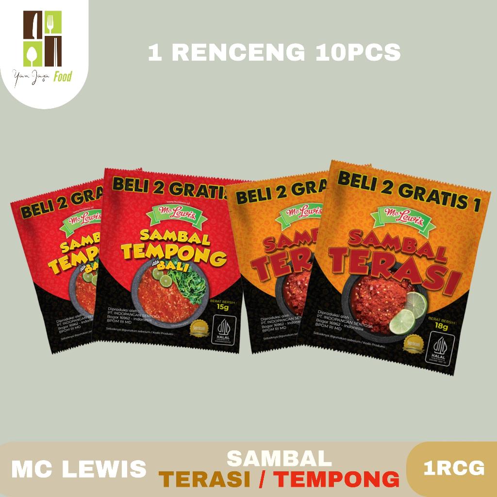 

Mc Lewis Sambal Tempong Khas Bali / Sambal Terasi / Sambel / Saus Sambal / Sachet / 1 Renceng