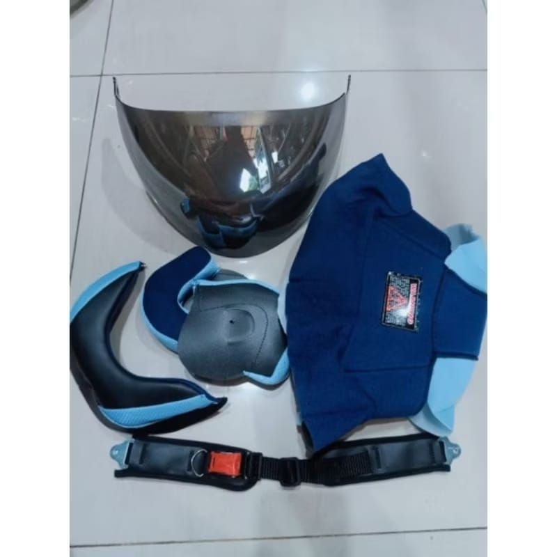 paket lengkap busa helm GM EVO+kaca gm evo