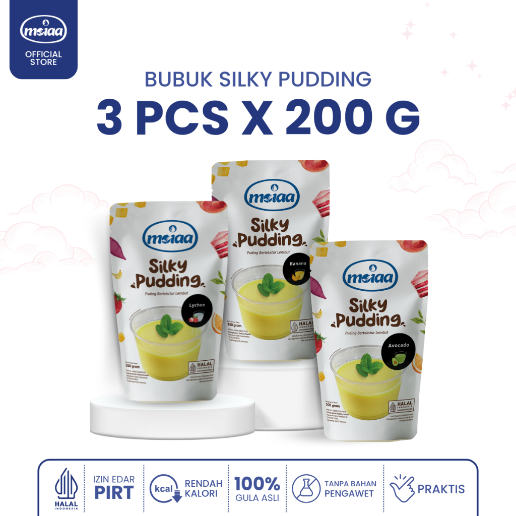 

MOIAA - Paket Hemat 11 - Silky Pudding 200 gram isi 3pcs