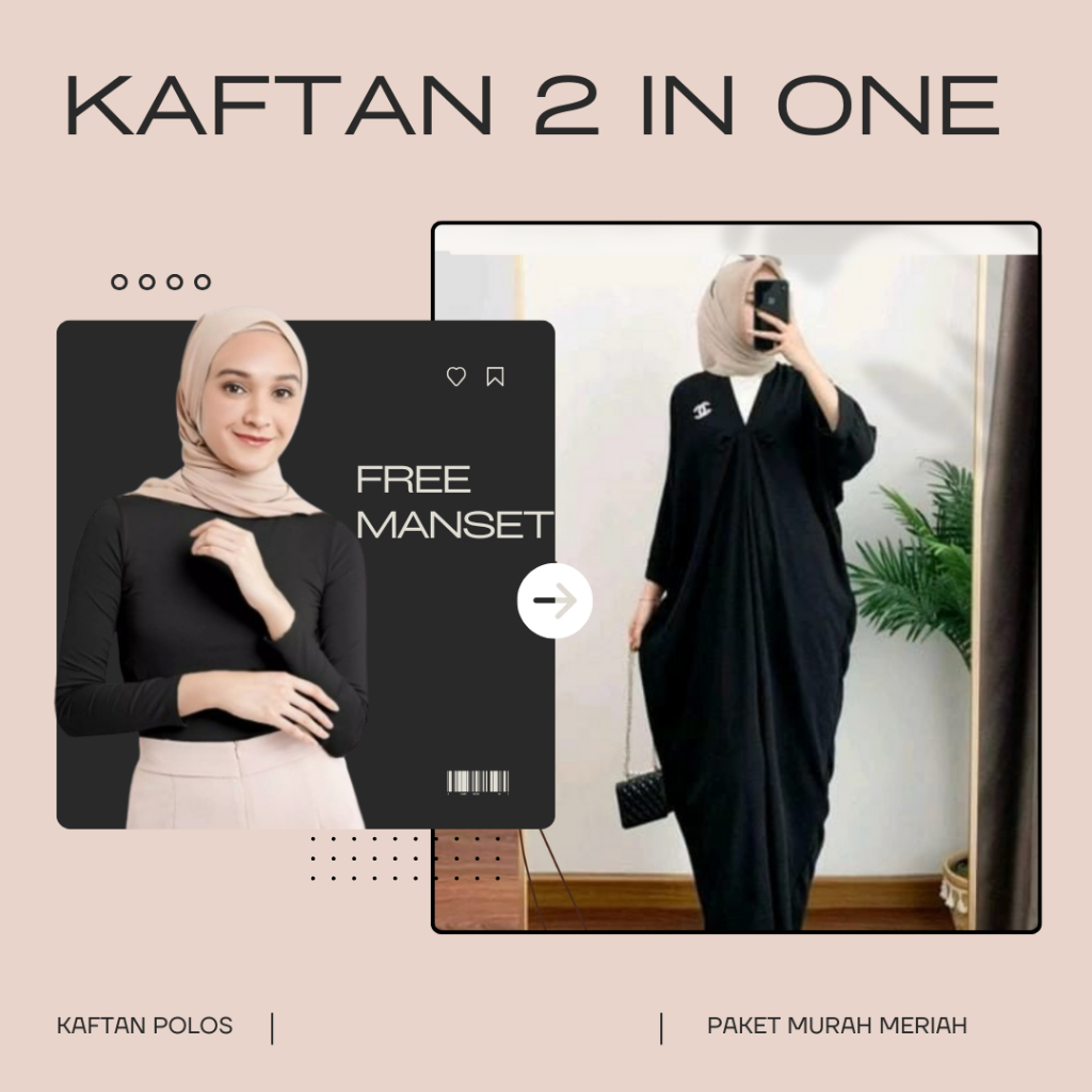baju kaftan kondangan plus manset premium Simple Elegan Remaja Kekinian Terbaru Kaftan Satin Maxmara