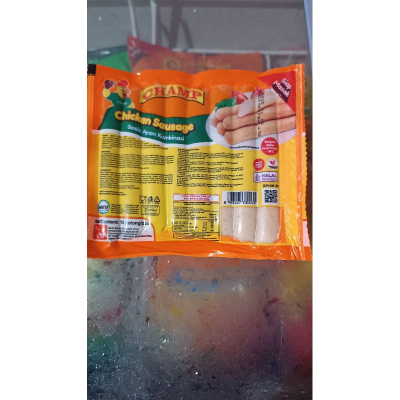 

Champ Chicken Sausage 375gr CHAMP SOSIS AYAM 375gram