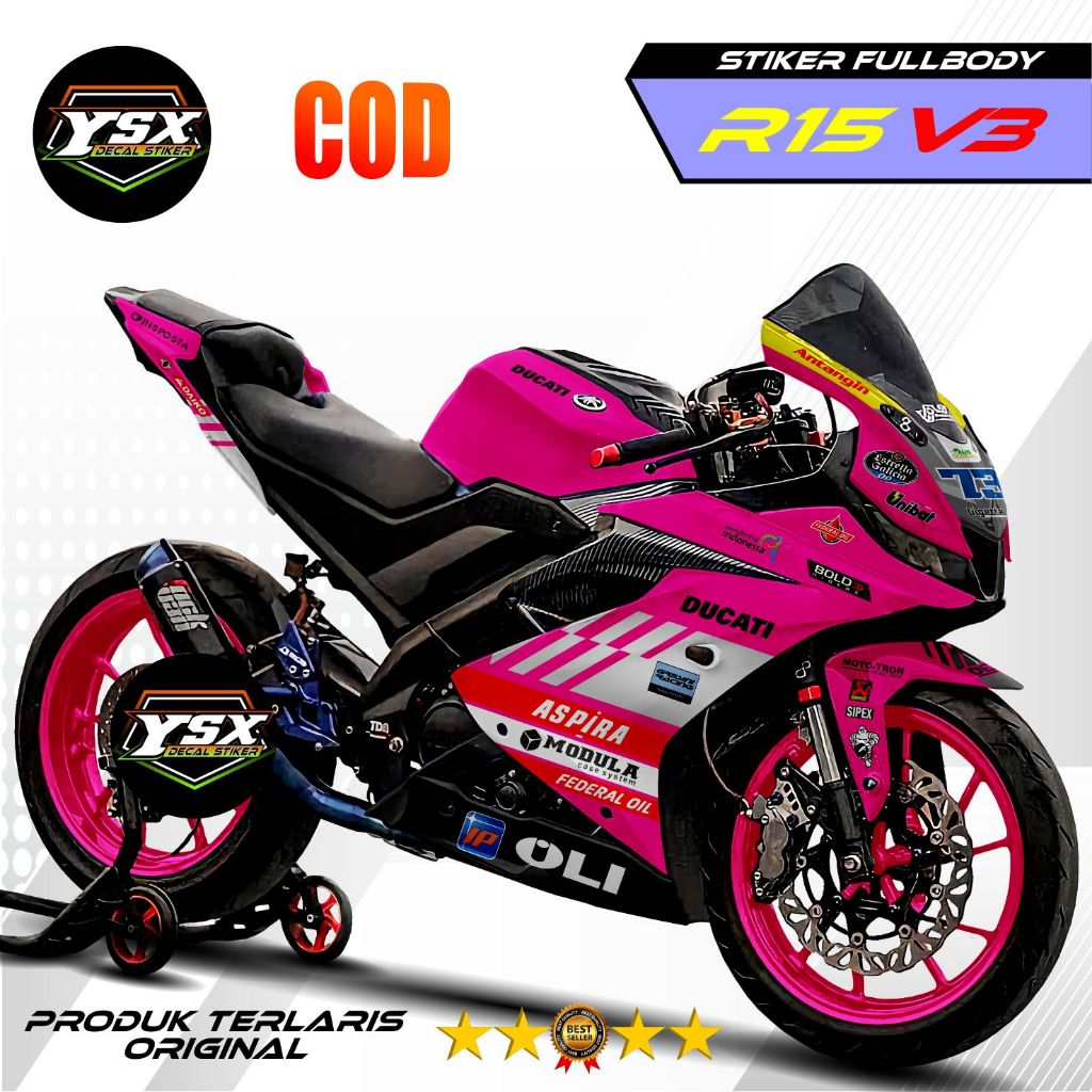 Decal R15 V3 Stiker Fullbody Desain Racing Gresini Gp25