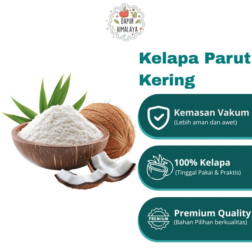 

Kelapa Parut Kering 250 Gr Dessicated Coconut Parutan Halus Serut Untuk Topping Campuran Kue Taburan
