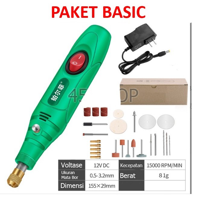 Trend - Bor Mini 12V DC Mini Drill Electric Engraver Grinder Gerinda Electrik Listrik / Alat Ukir Ka