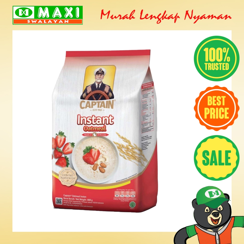 

Captain Instant Oatmeal Berat 800g