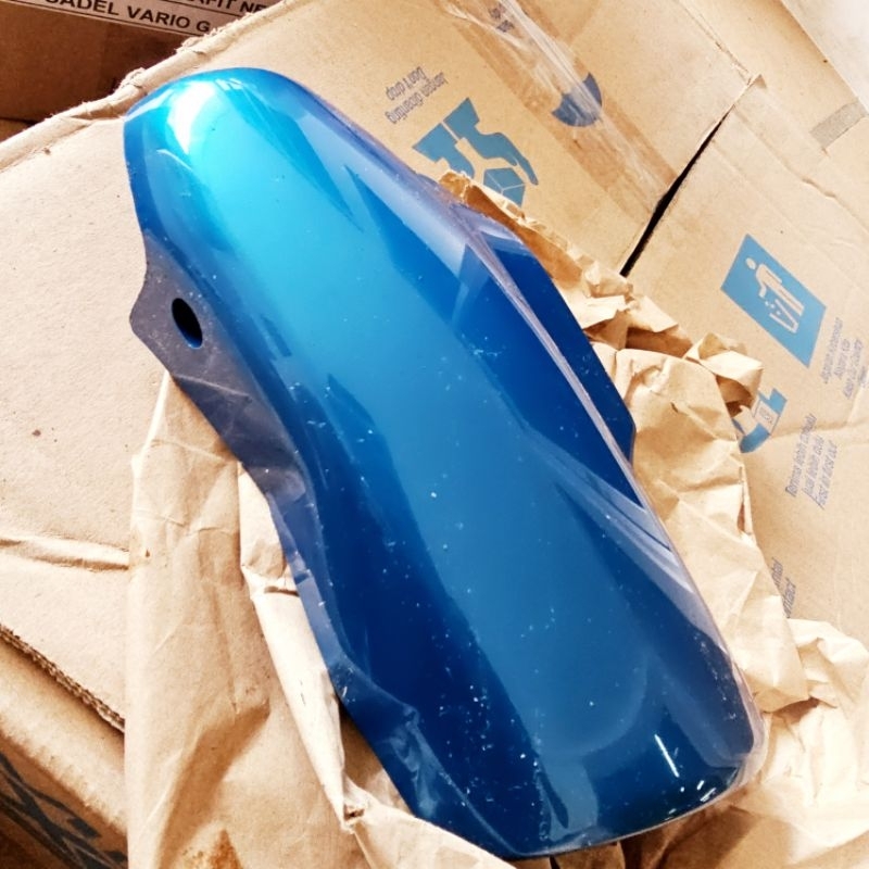 Tutup Fork depan Supra X 100CC biru kanan. 61200-KEV-650FMM