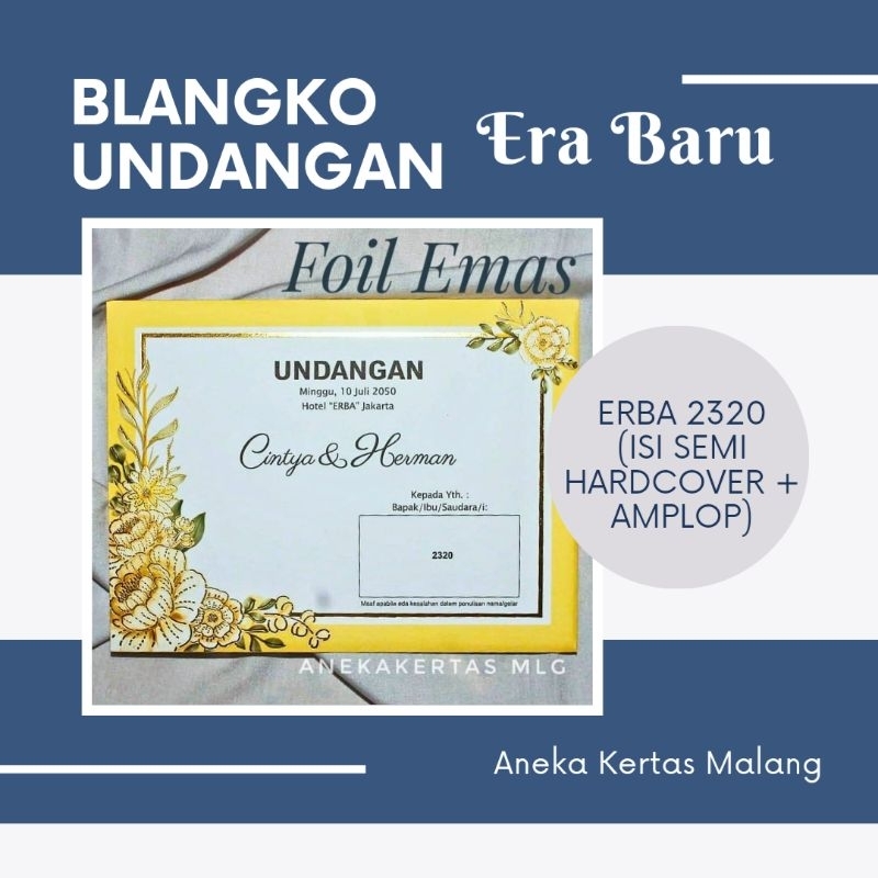 Blangko Undangan Semi Hardcover Erba 2320 (Cek Deskripsi)