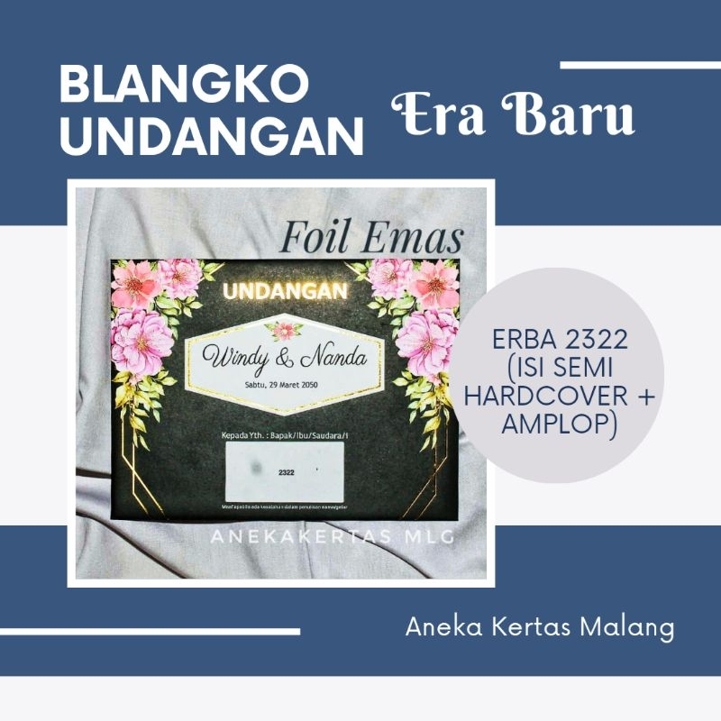 Blangko Undangan Semi Hardcover Erba 2322 (Cek Deskripsi)