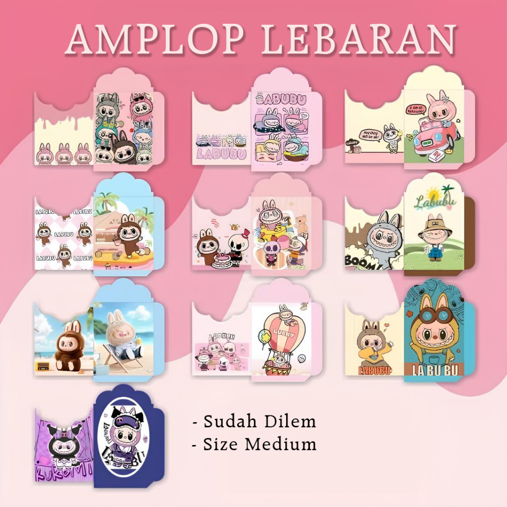 

Amplop Lebaran Labubu ukuran Medium | Amplop Idul Fitri Pontianak