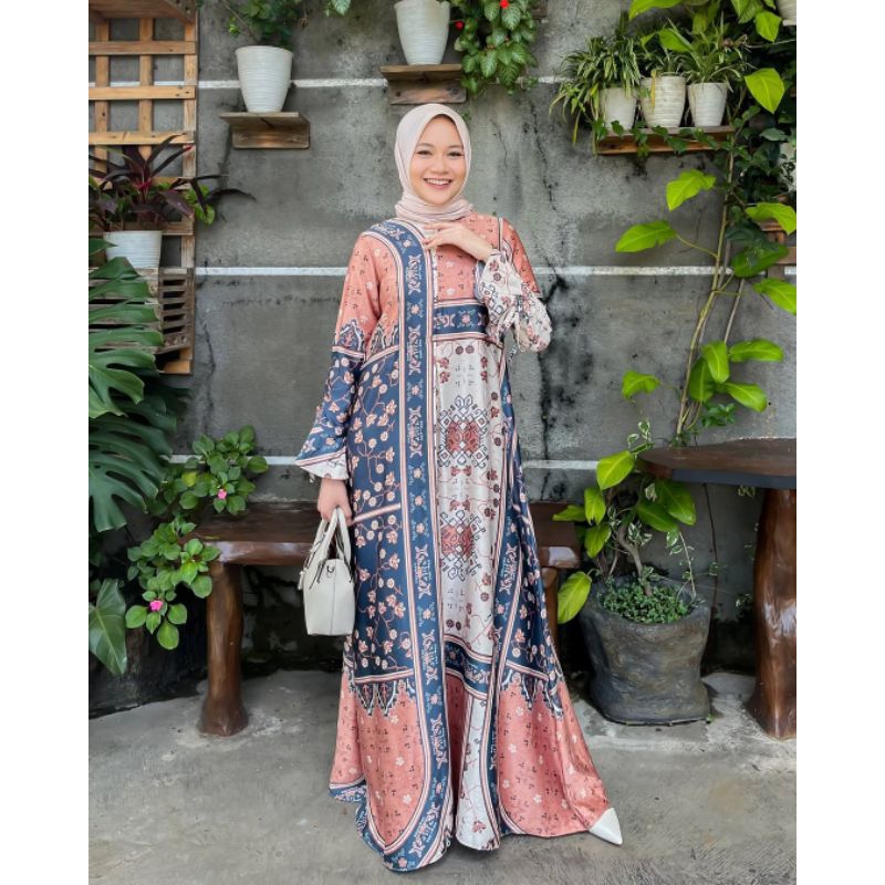 [Ready Stock] WEARING KLAMBY KAMBEERA DRESS CLAY, ROSEWOOD, AGHNIA DRESS FOREST | DRESS LEBARAN KOND