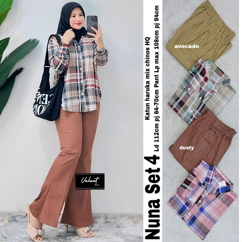 Baju Katun Haruka Mix Chinos High Quality Nuna Set 4