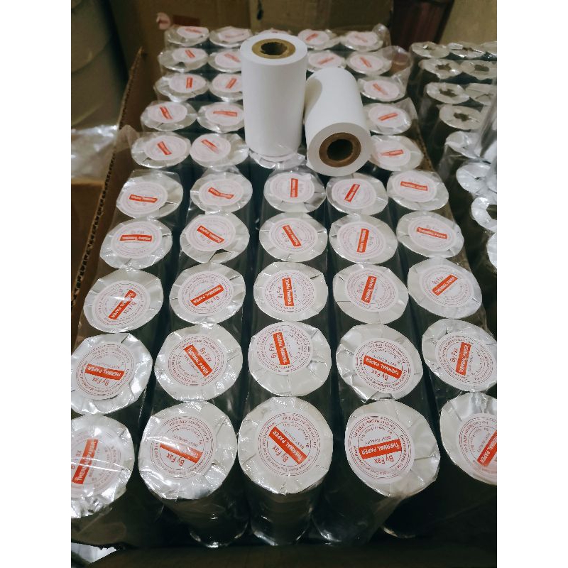 

Kertas kasir thermal struk edc ukuran 57x40mm paket 100 roll
