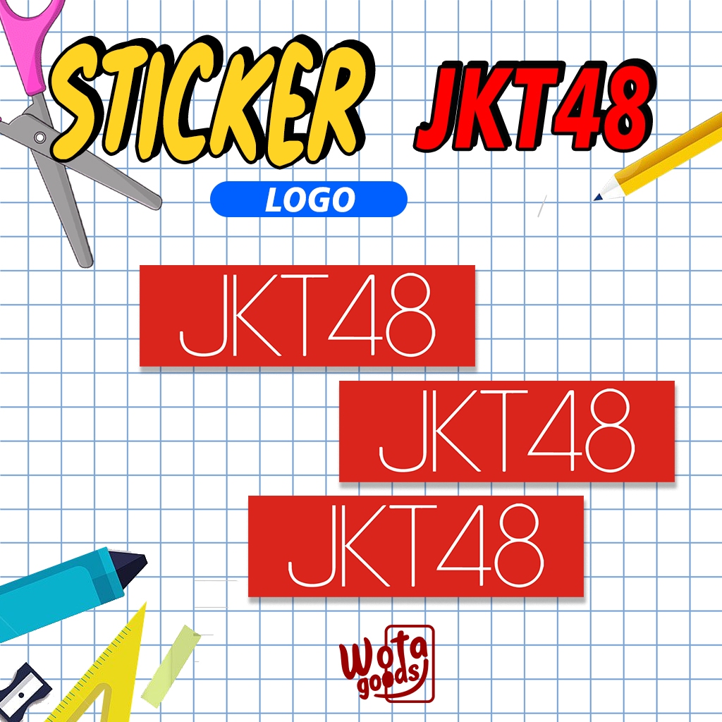 

STIKER JKT48 LOGO MERAH PANJANG - STICKER IDOL GRUB - WOTA