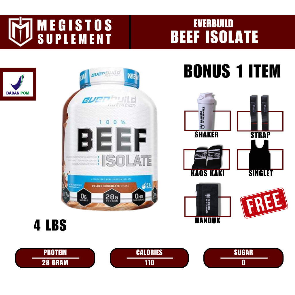 Everbuild Beef Isolate 4lbs Whey Isolate Beef Whey Protein Seperti Carnivor