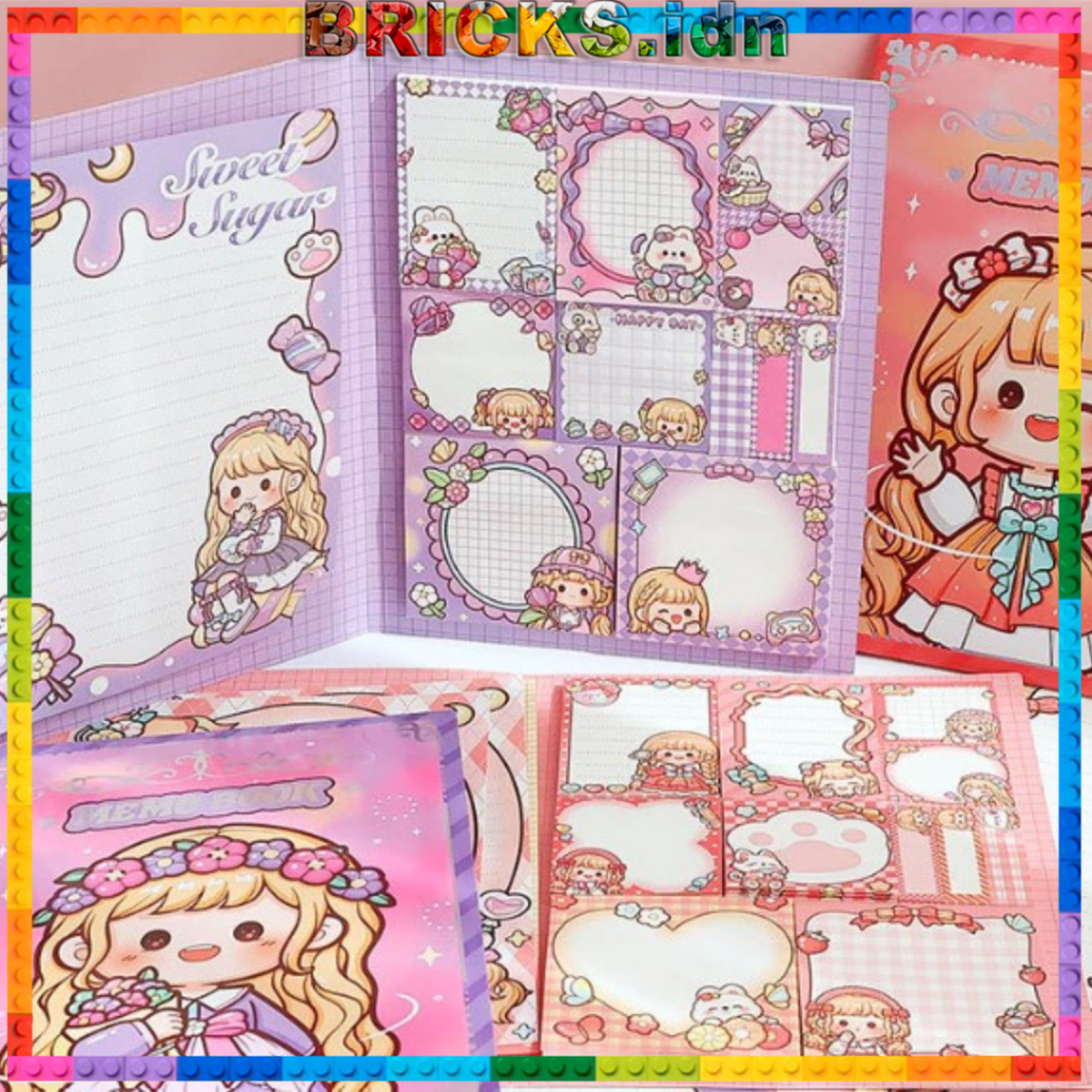 

Memobook Set Paper Sticky Notes Kertas Dodogirl Aesthetic TLD162