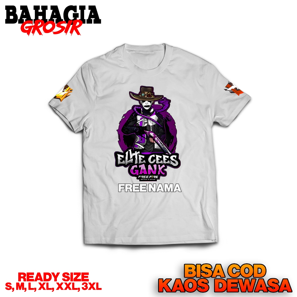 Tambah Nama Gratis Baju Dewasa| Kaos Free Fire CS Cobra Viral | Tshirt Distro Dewasa FF Hits Terbaru