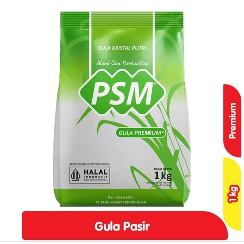 

Gula Pasir Premium PSM kemasan 1 kg