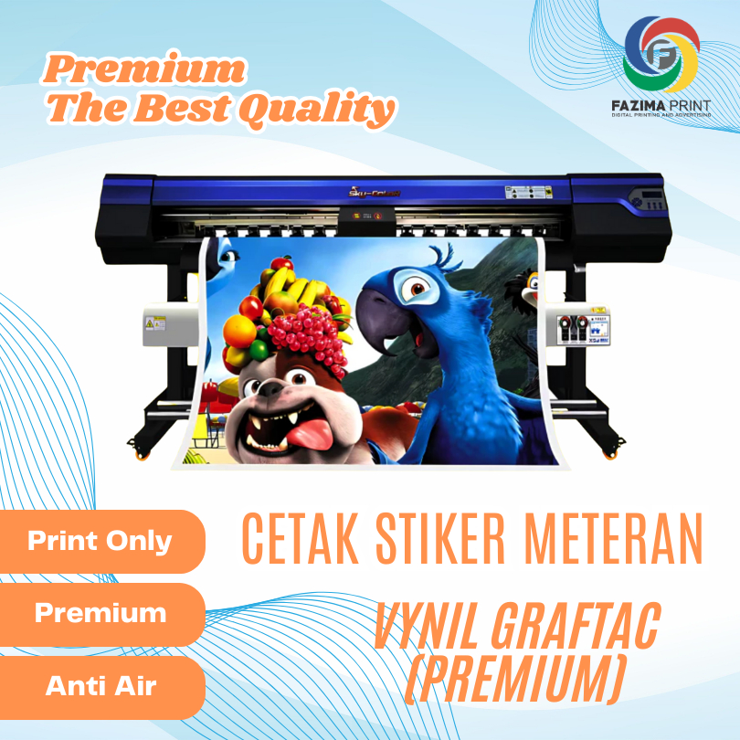 

Print Only Sticker GRAFTAC, Cetak Stiker Graftac Meteran Murah