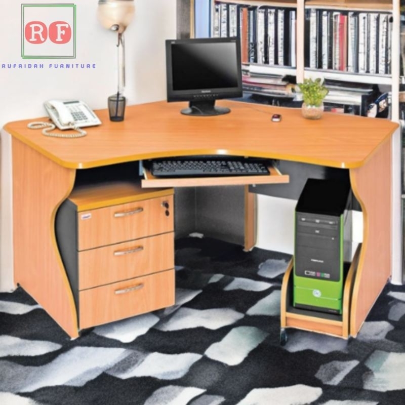 Meja Kerja Minimalis / Meja Komputer / Partisi Kantor Desain Modern & Ergonomis Arkadia