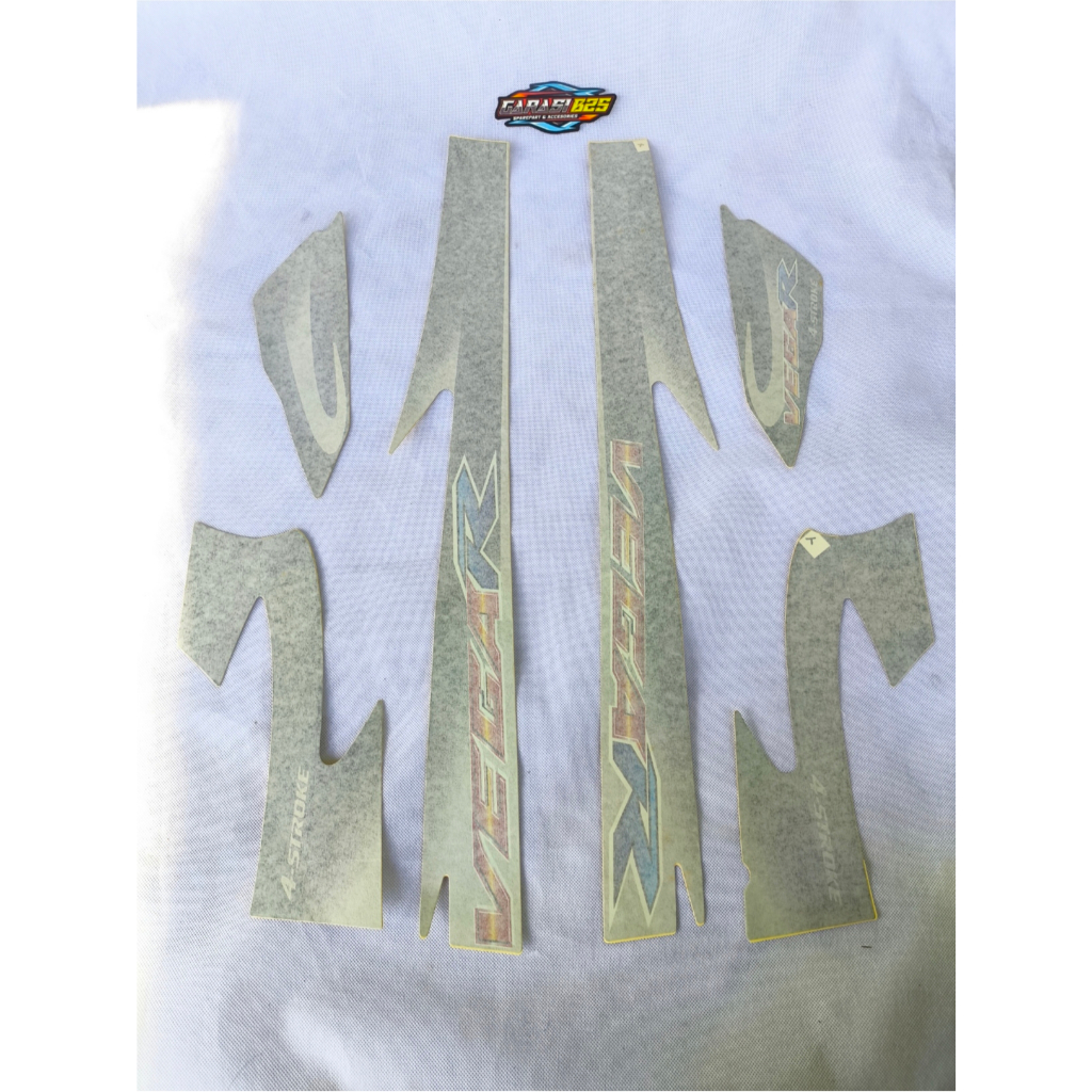 Striping Stiker List Yamaha Vega R Lama Old Hitam Silver Tahun 2003 Original