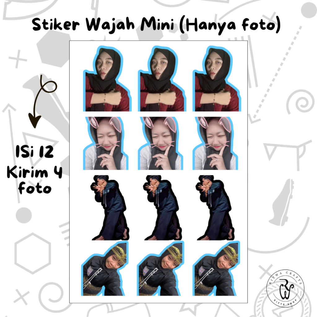 

Stiker wajah/ pattern/ hanya wajah by Rizwa