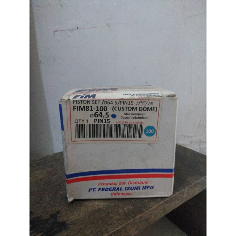 Piston / Seher Fim Custom Dome Mentah Pin 15 Diameter 64,5mm