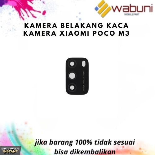 Wabunimobilepart Kaca kamera Handphone Xiaomi poco M3