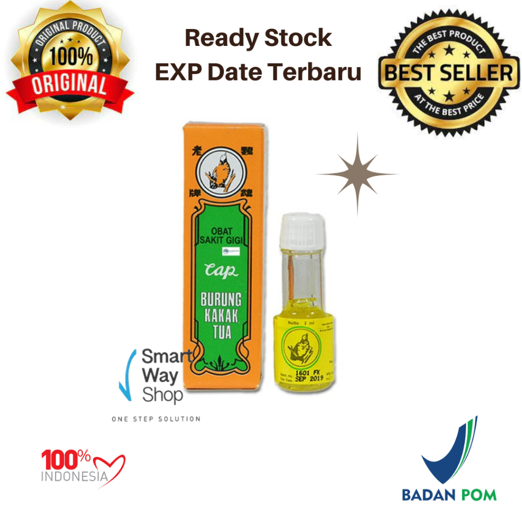Obat Sakit Gigi Cap Burung Kakak Tua Samco 2ml Meredakan Nyeri Gigi ORI BPOM HALAL