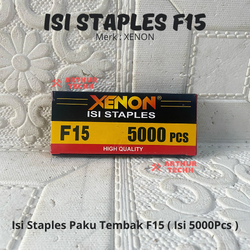 

XENON Isi Staples Mesin Paku Tembak - F15 | Refill Air Nailer Staples F15 High Quality