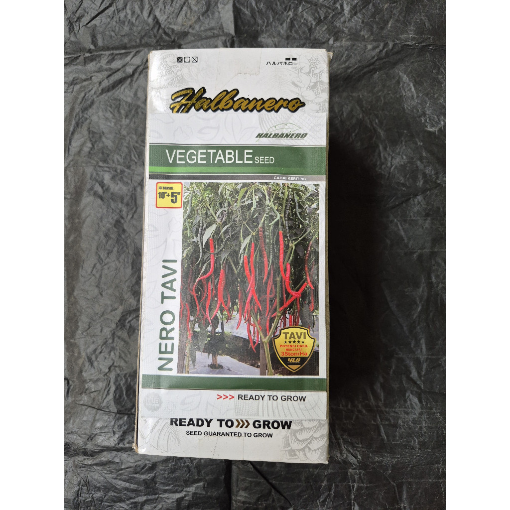 Benih Cabe Merah Keriting NERO TAVI 15 Gram (3000 biji) - Bibit Cabai NERO TAVI - Cmk NERO TAVI
