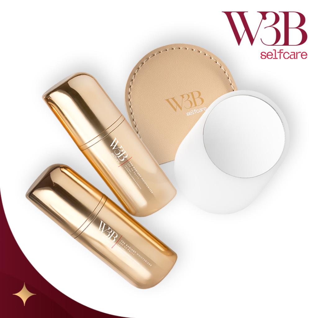 W3B Selfcare The Radiant Moisturizer SPF 45 PA+++ 30ml (2 Pcs + Cermin)