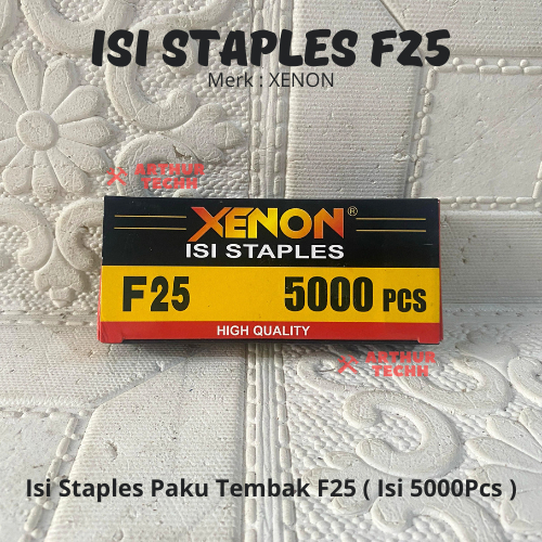 

XENON Isi Staples Mesin Paku Tembak - F25 | Refill Air Nailer Staples F25 High Quality