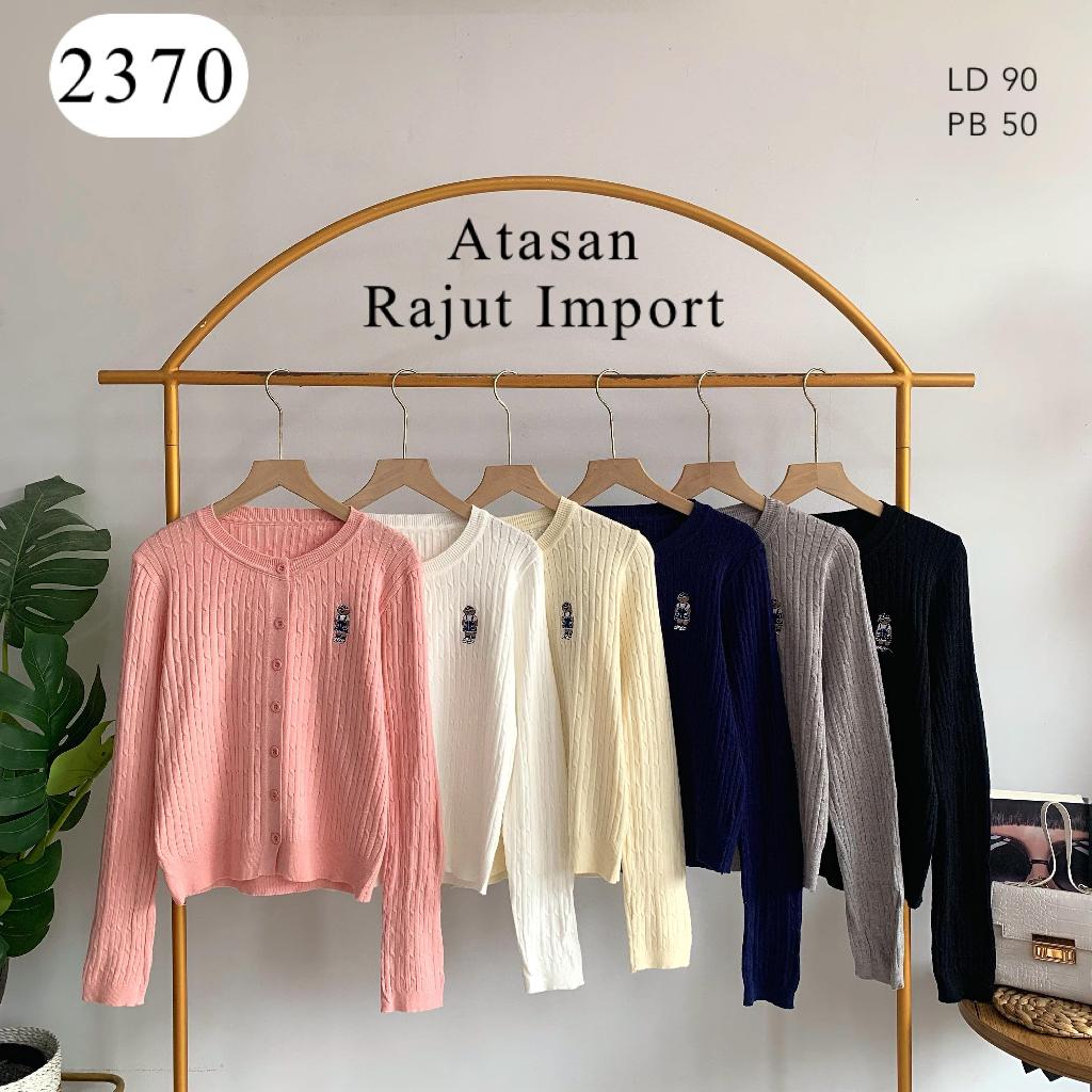 ATASAN RAJUT IMPOR KANCING AKTIF VNS BORDIR BEAR