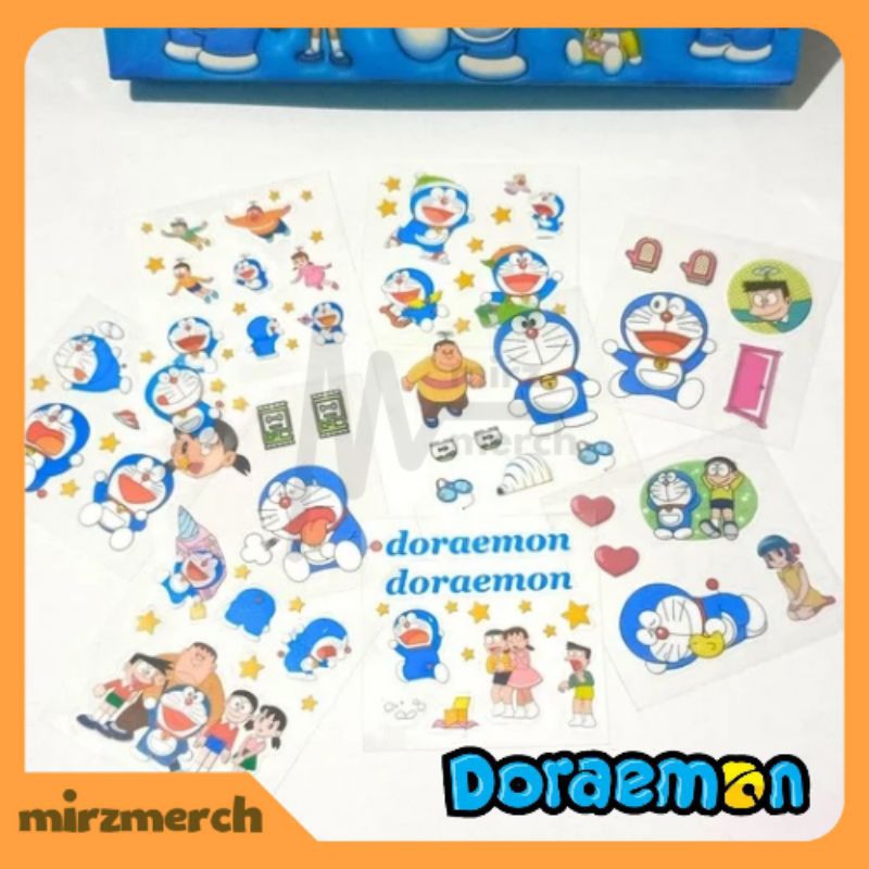 

Sticker Anak Karakter Doraemon Lucu Korea Aesthetic Ecer Isi 5 Lembar/10 Lembar Waterproof Murah