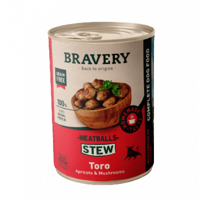 Dog Wet Food Bravery Meatballs Toro / Makanan Basah Anjing